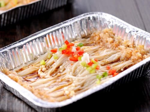 隆回锡纸烤金针菇